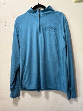 Men's Teal Quarter-Zip Performance Sweater